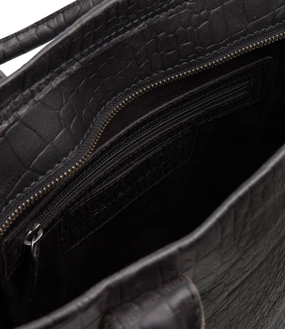 Decoratie Uil Slordig Cowboysbag Shopper Bag Quartz X Bobbie Bodt 13'' Croco Black —  Leermiddelenshop